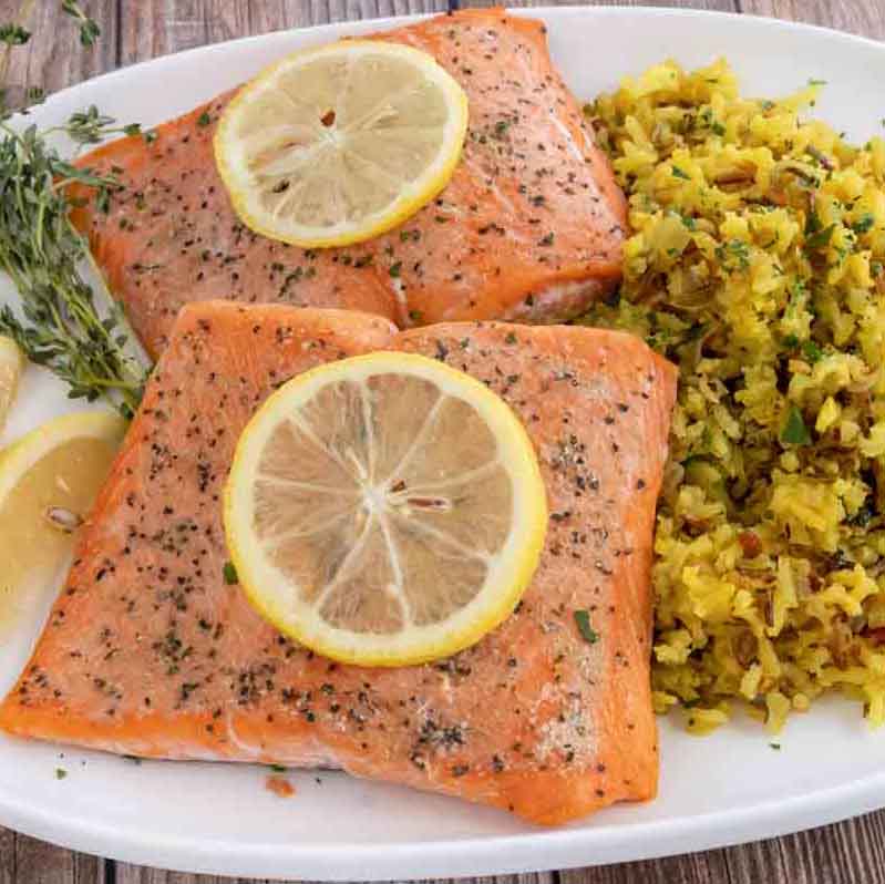 Baked Salmon And Rice Recipe Chef Dennis