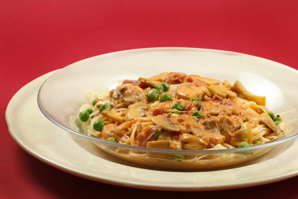 Capellini D'Angelo Roma with Peas and Prosciutto - Chef Dennis