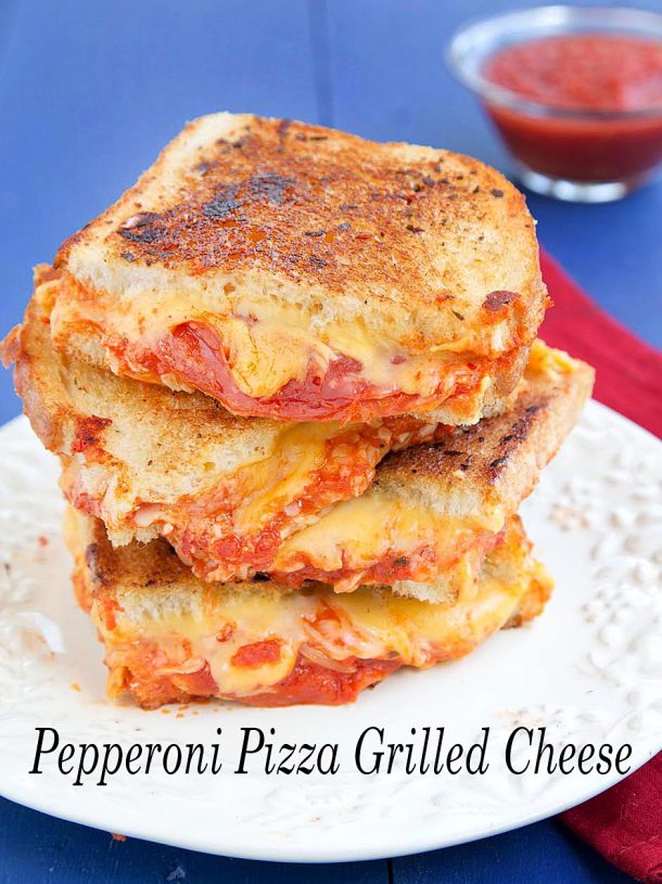 Pepperoni Pizza Grilled Cheese Sandwich Recipe - Chef Dennis