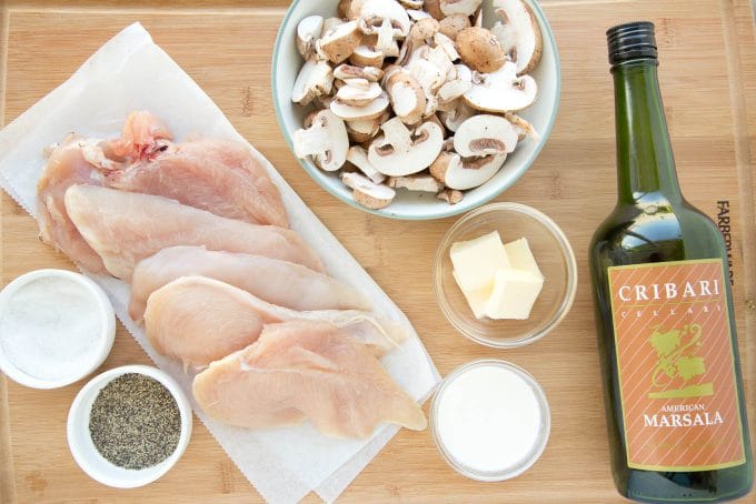 Ingredients for the recipe prepared on the counter. 