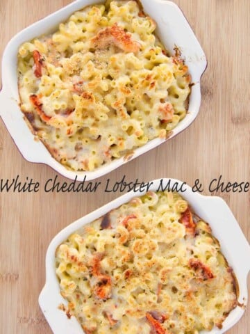 White cheddar Lobster mac and cheese