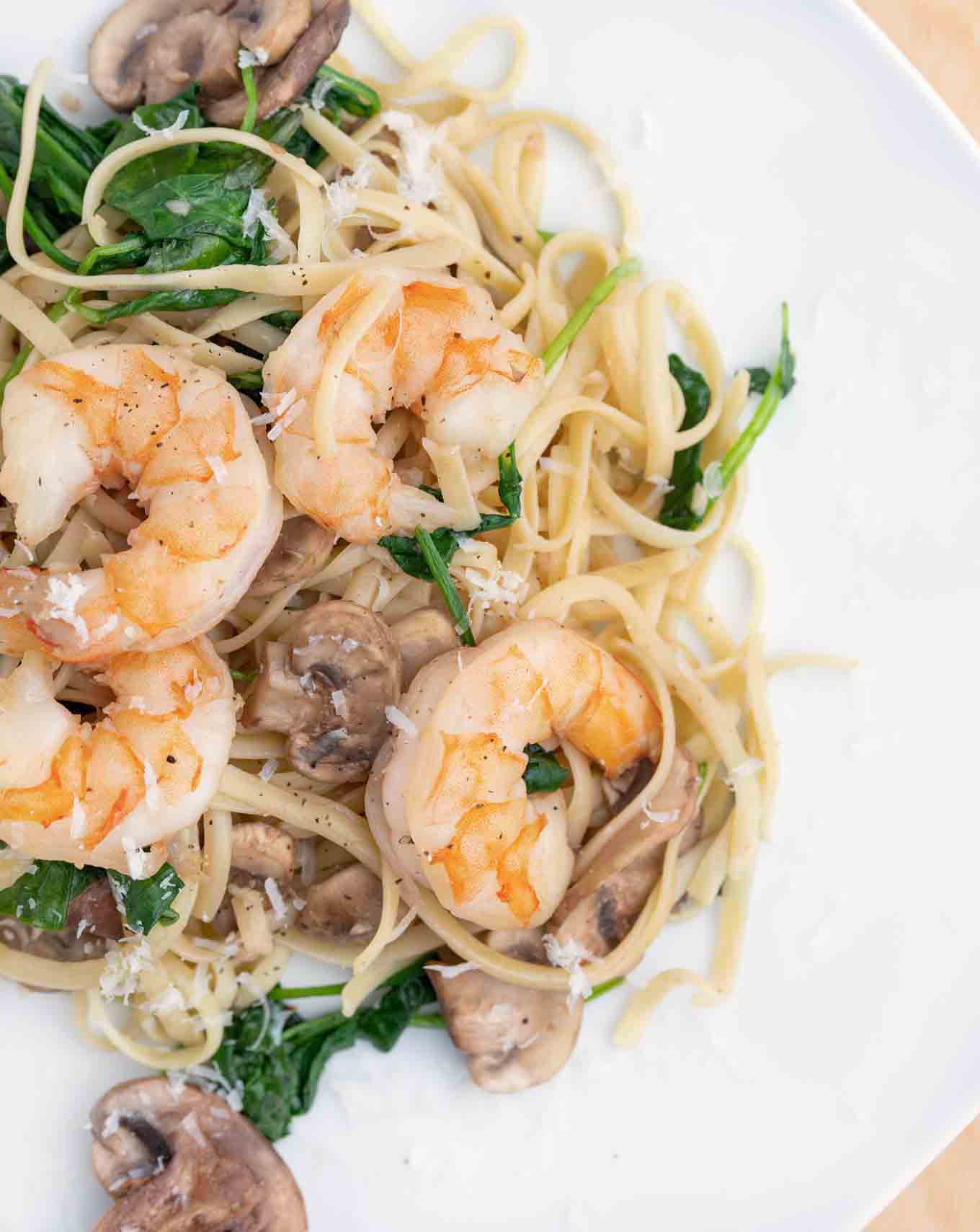Garlic Shrimp and SuperGreens with Pasta - Chef Dennis