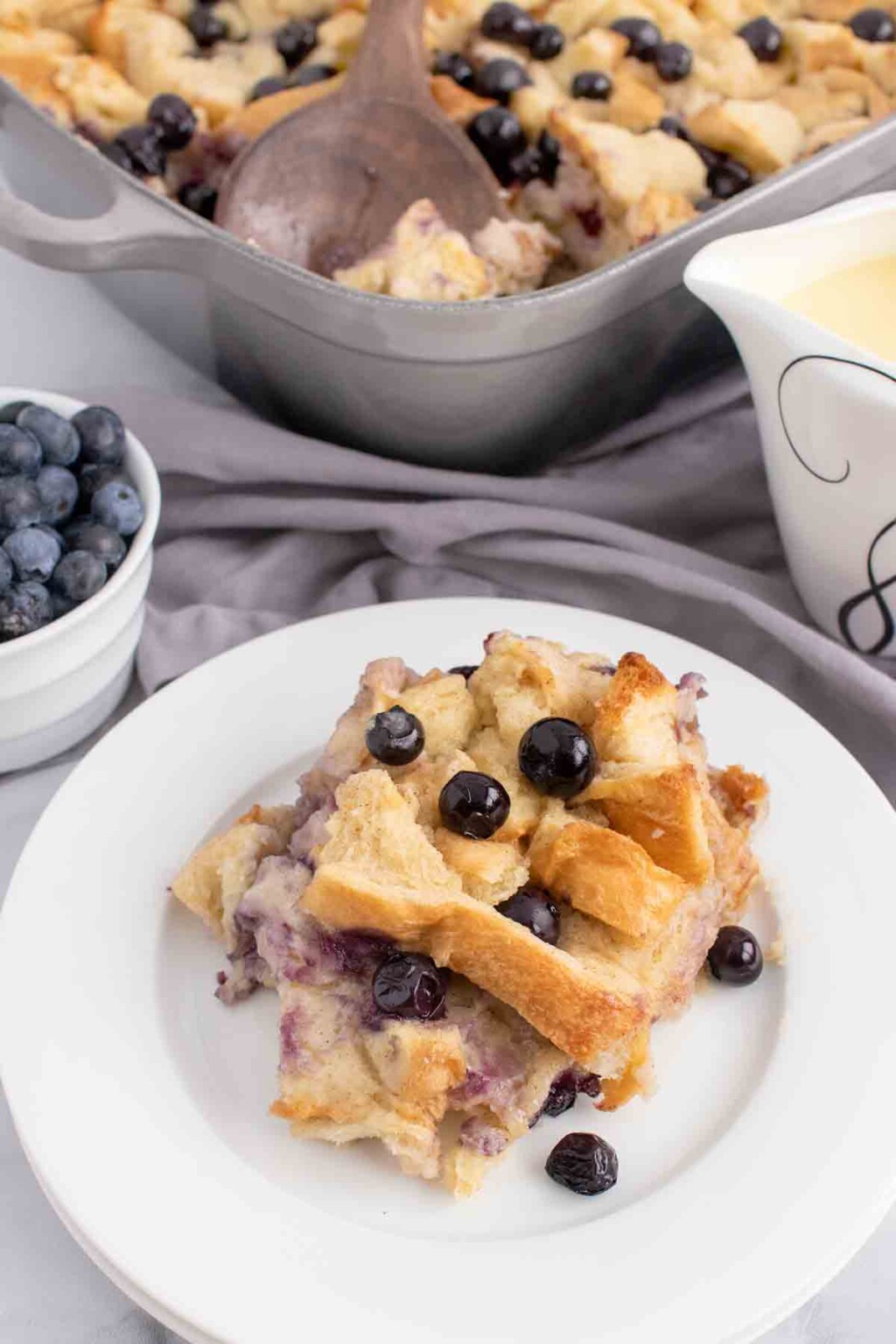 Blueberry Bread Pudding | Chef Dennis