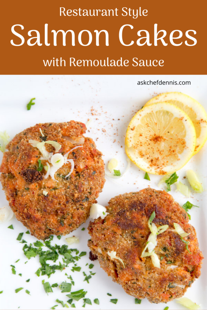 Pinterest image for salmon cakes