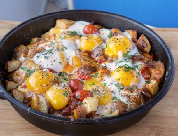 Cheesy Breakfast Skillet Recipe | Chef Dennis