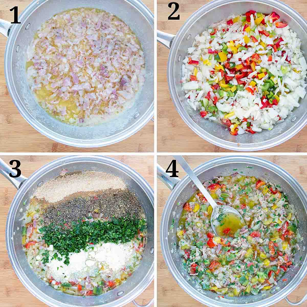 Collage showing how to make the recipe.