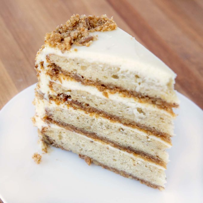 Four Layer Banana Crunch Cake Recipe 