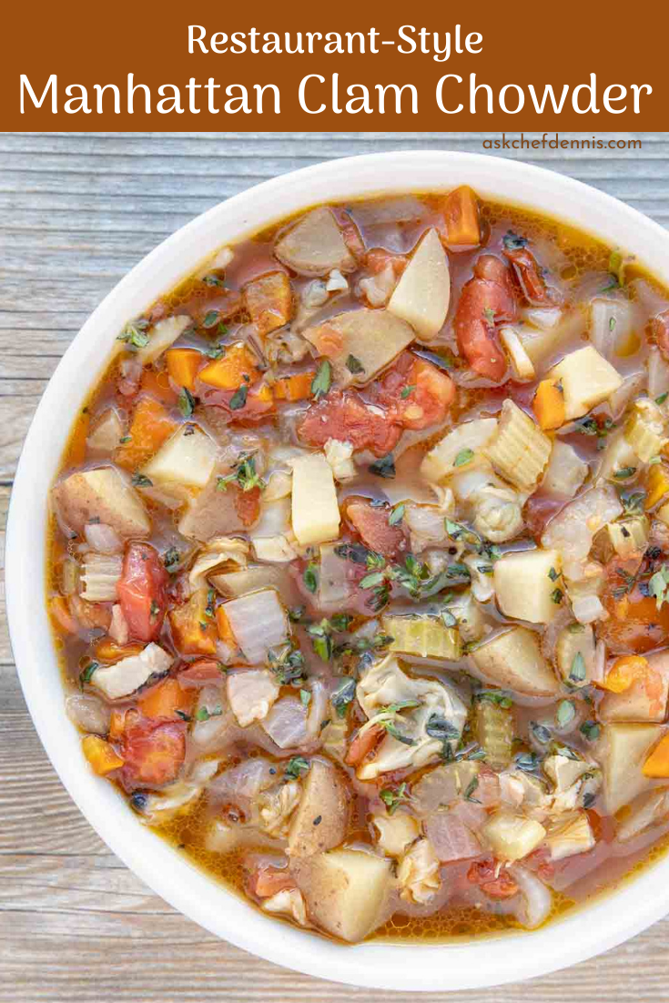 Homemade Manhattan Clam Chowder Recipe - Chef Dennis