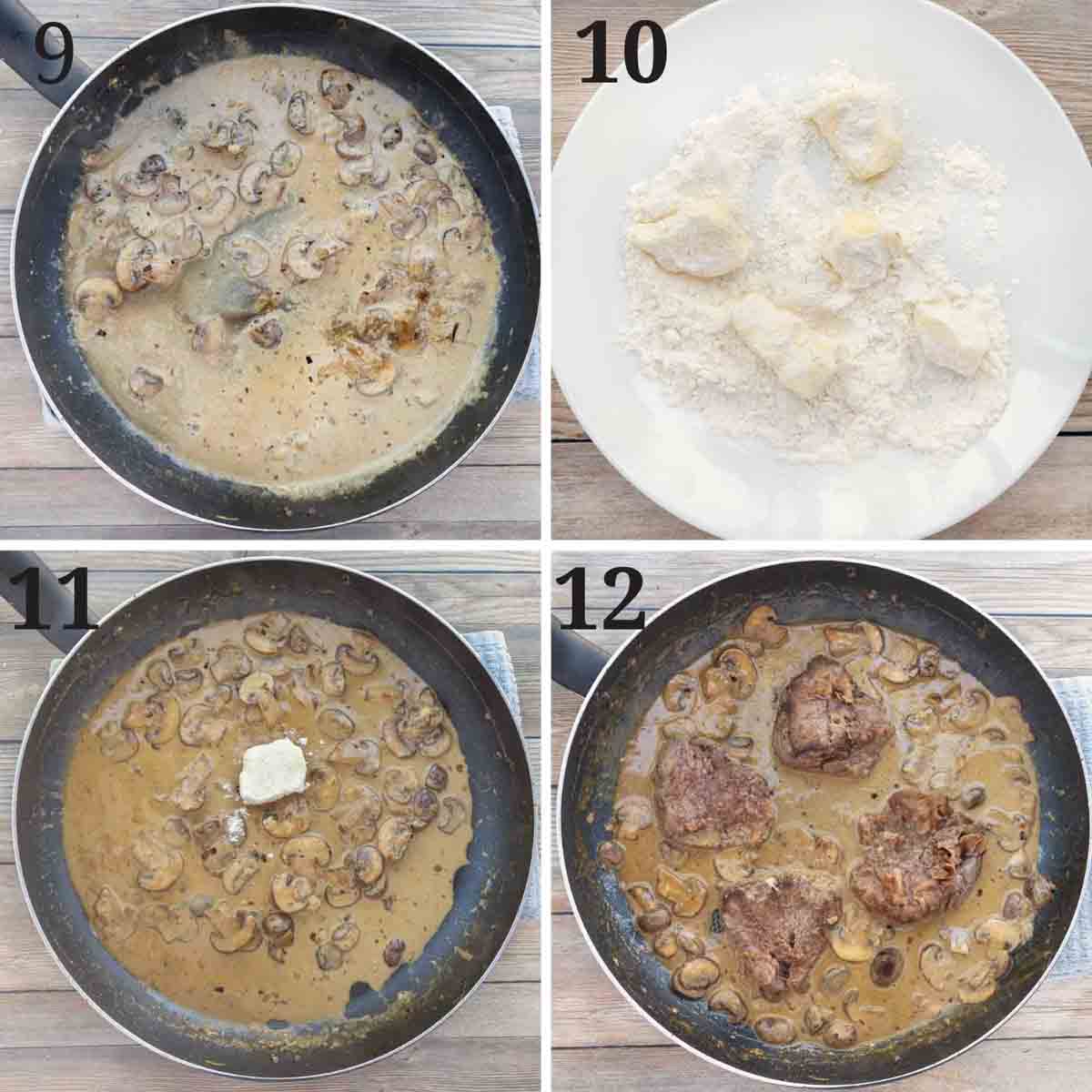 Collage showing how to finish the recipe.