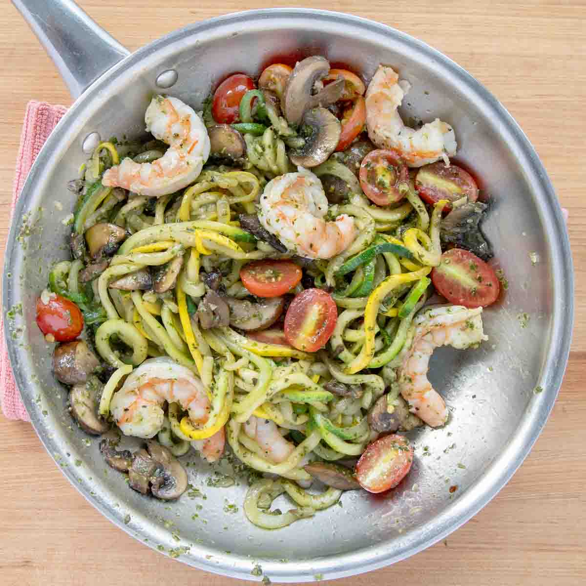 Shrimp with Zucchini Noodles {Zoodles} | Chef Dennis