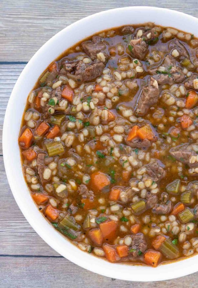 Hearty Beef Barley Soup Recipe | Chef Dennis