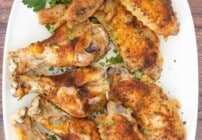 Pinterest image for baked turkey wings.