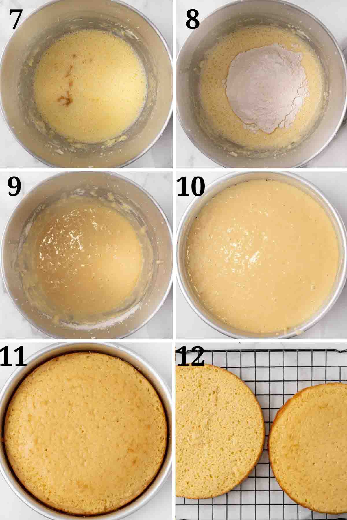 Collage showing the next steps in the recipe.