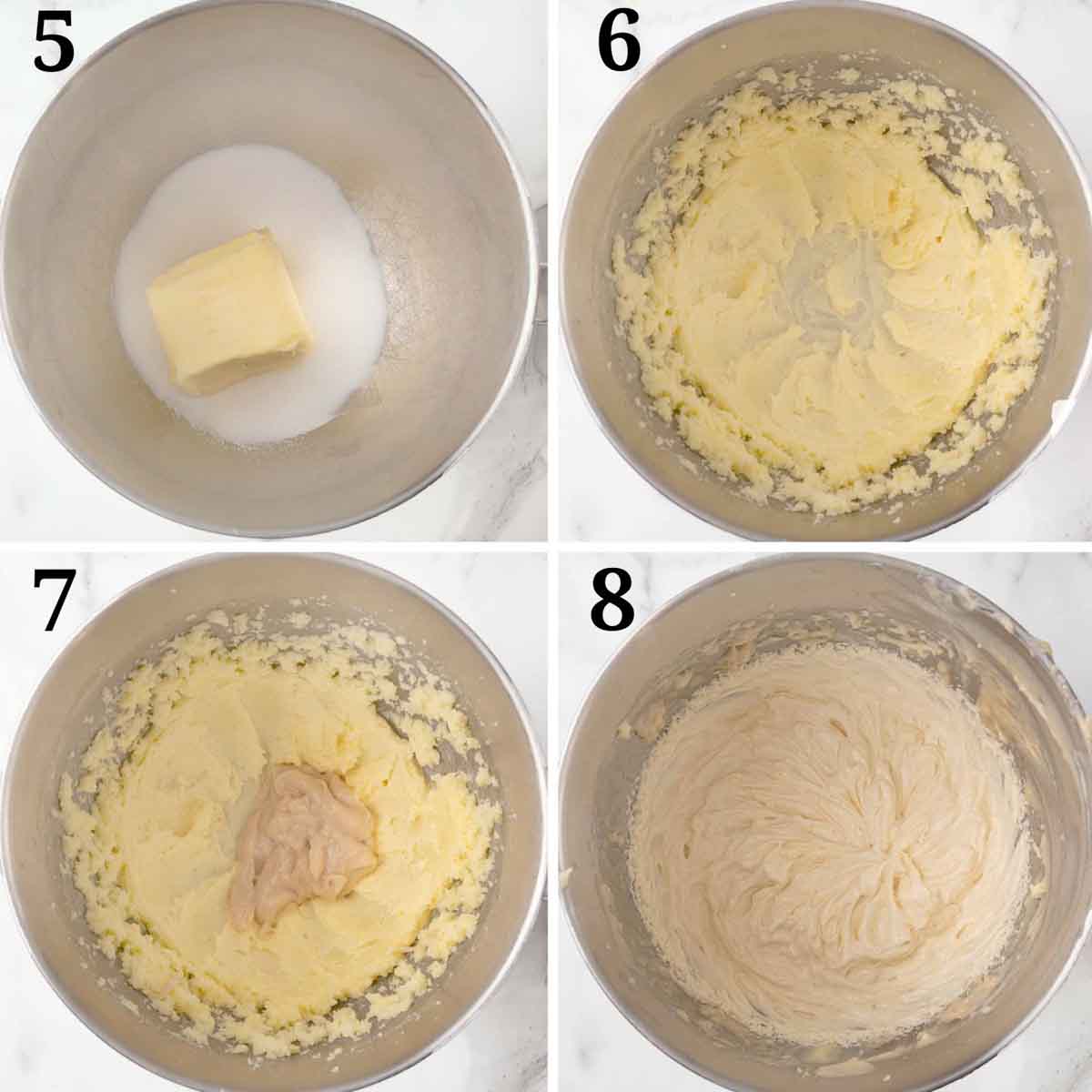 Collage showing how to finish the filling.