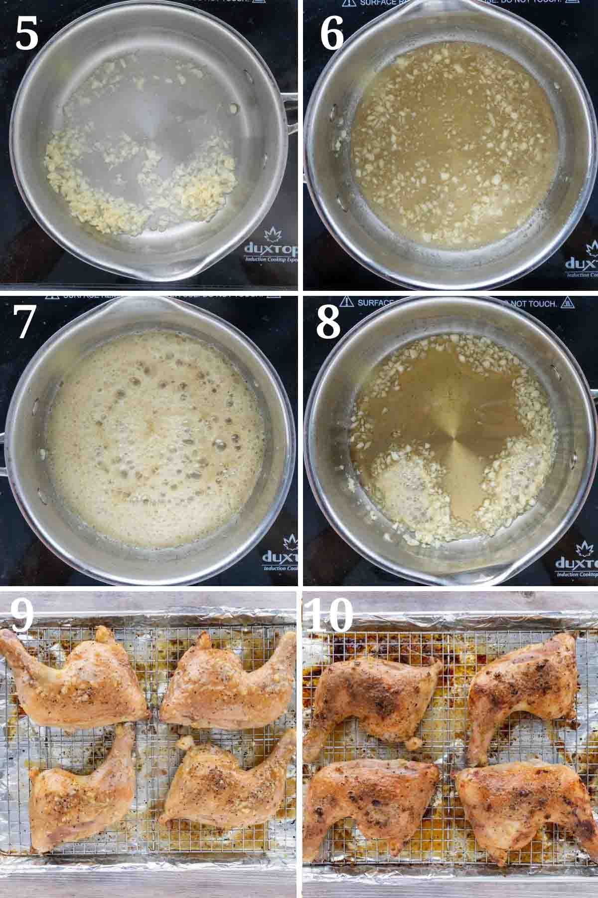 Collage showing how to finish the recipe.