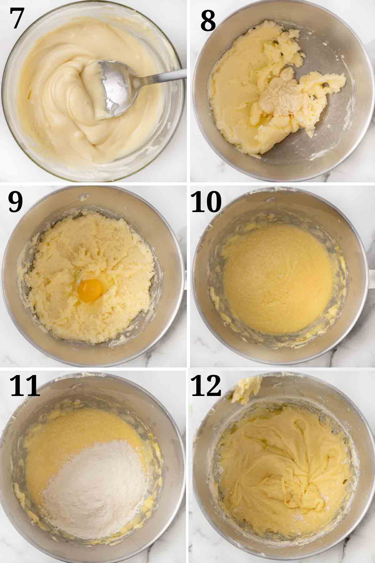 Collage showing the next steps in the recipe.