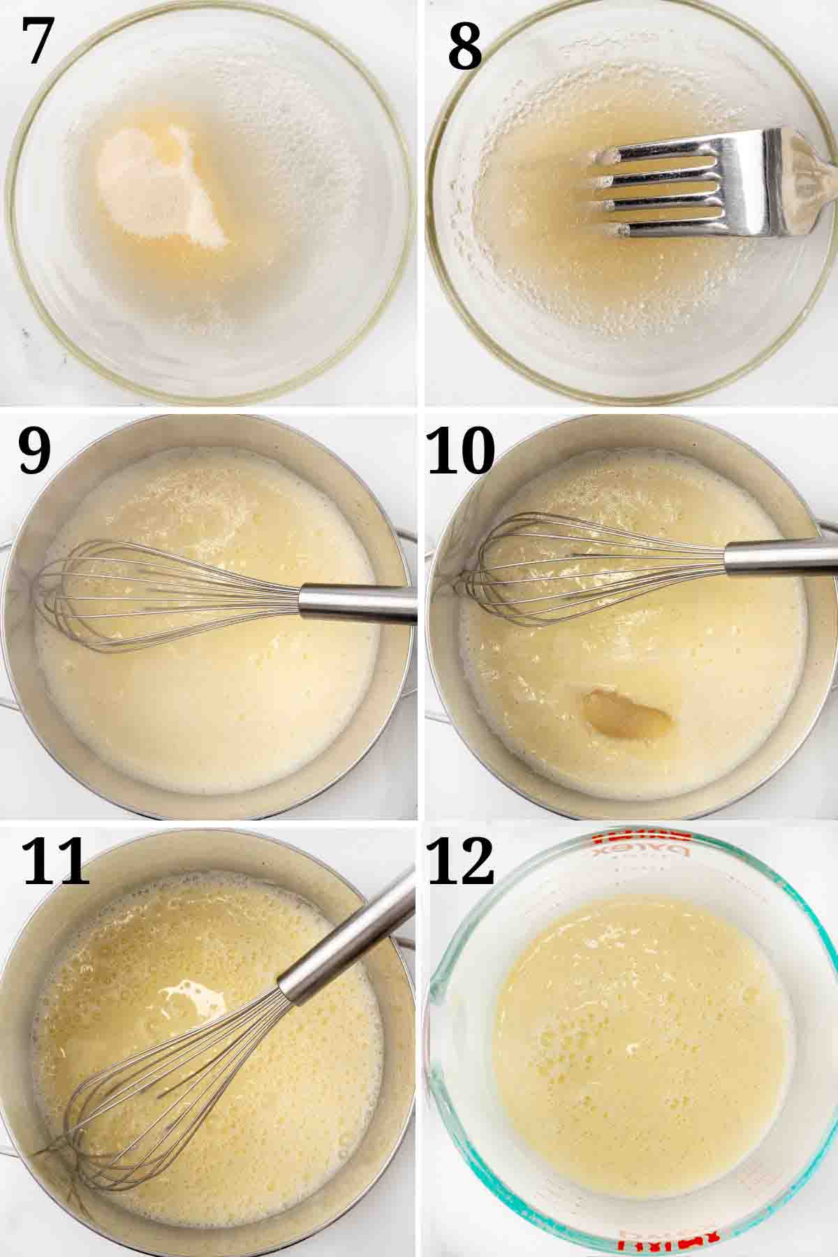 Collage showing the next steps in the recipe.