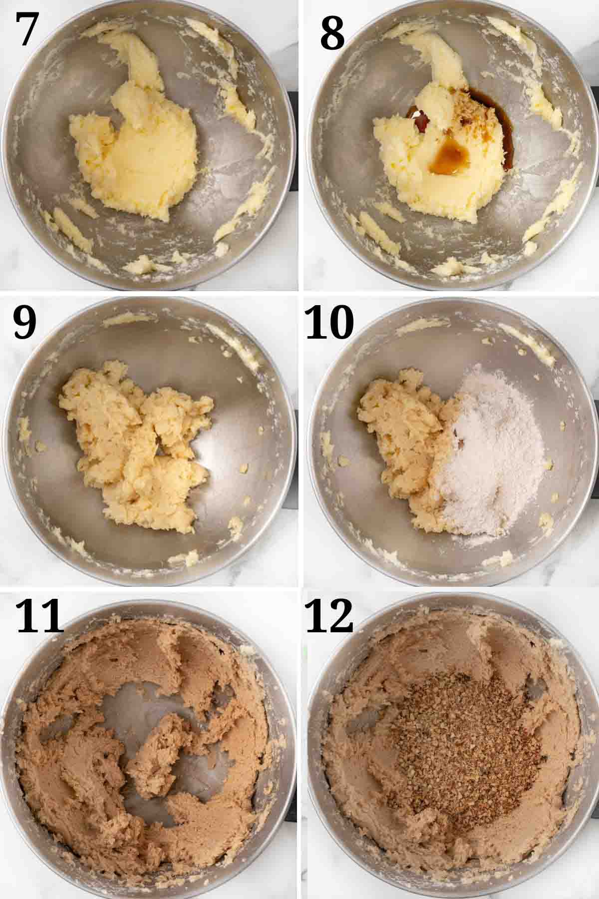 Collage showing the next steps in the recipe.