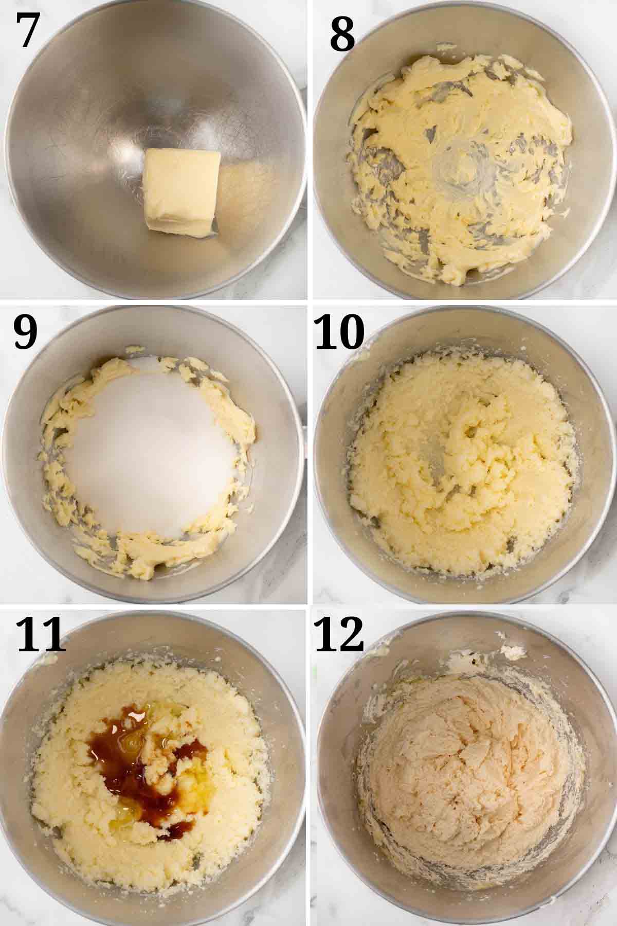 Collage showing the next steps in the recipe.