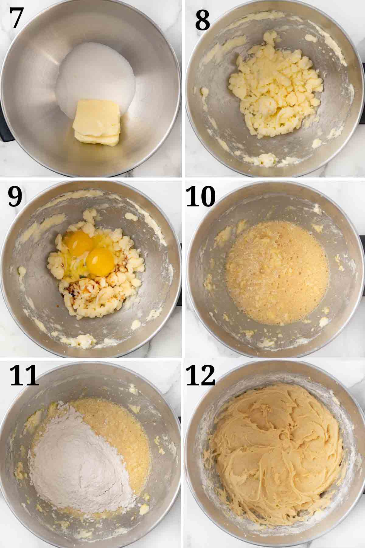 Collage showing the next steps in the recipe.