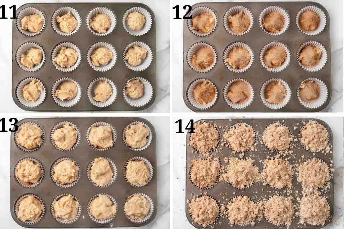 Collage showing how to bake the recipe.